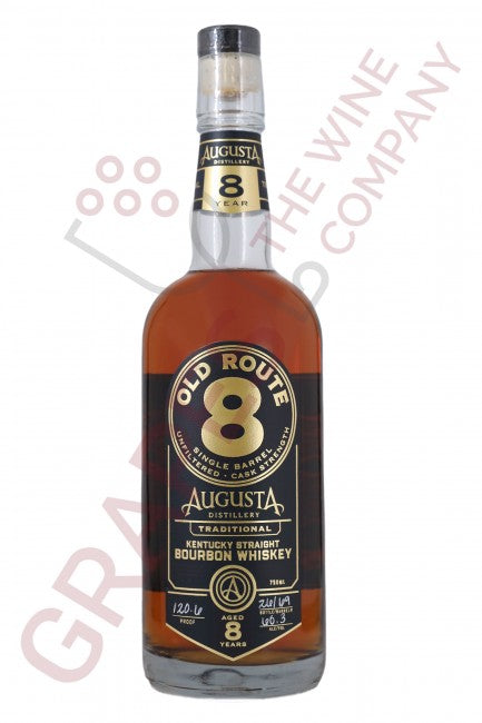 Augusta Distillery Bourbon Whiskey Old Route 8 Year Old Cask Strength Single Barrel 750ML