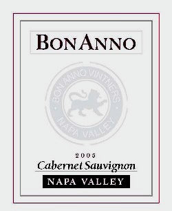 Bonanno Cabernet Sauvignon Napa Valley 2023 750ML