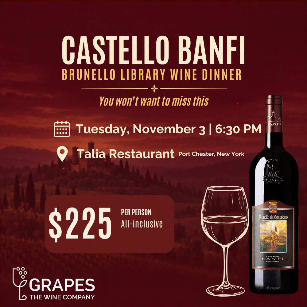 Banfi Wine Dinner November 3rd 2026 Each