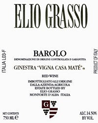 Elio Grasso Barolo Ginestra Casa Mate 2020 750ML