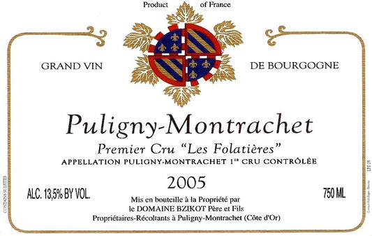 Bzikot Pere Et Fils Puligny Montrachet Les Folatieres 750ML 2023
